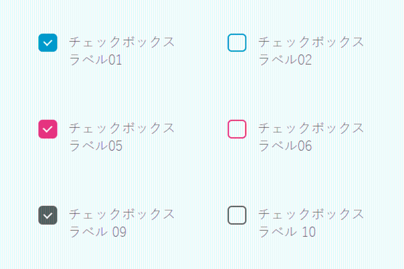 css チェックボックス ボタン風