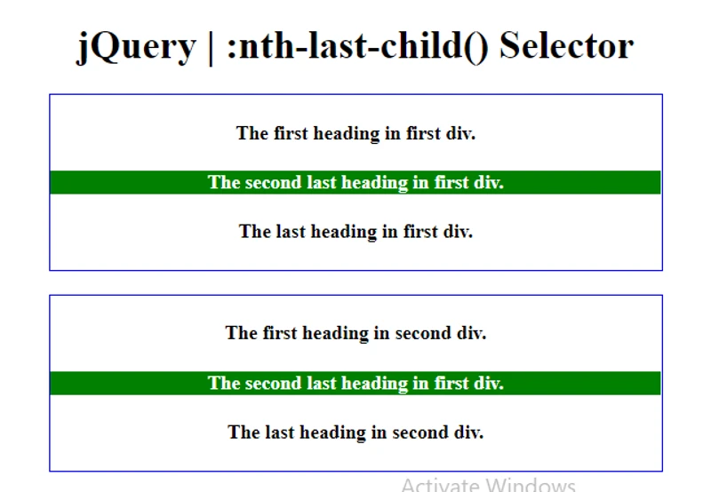 jQuery :last-child セレクタ