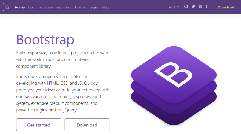 Bootstrap4 インストールして使用する