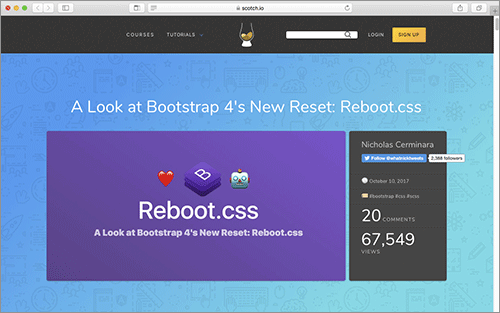 Bootstrapのrebootとは何ですか？