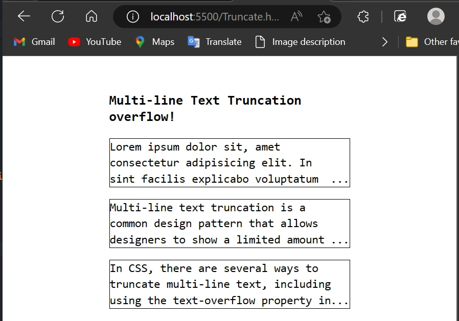 css text ... Shorten