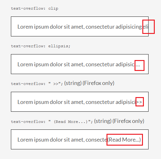 css text-overflow