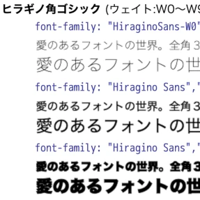 css フォント 一覧 日本語