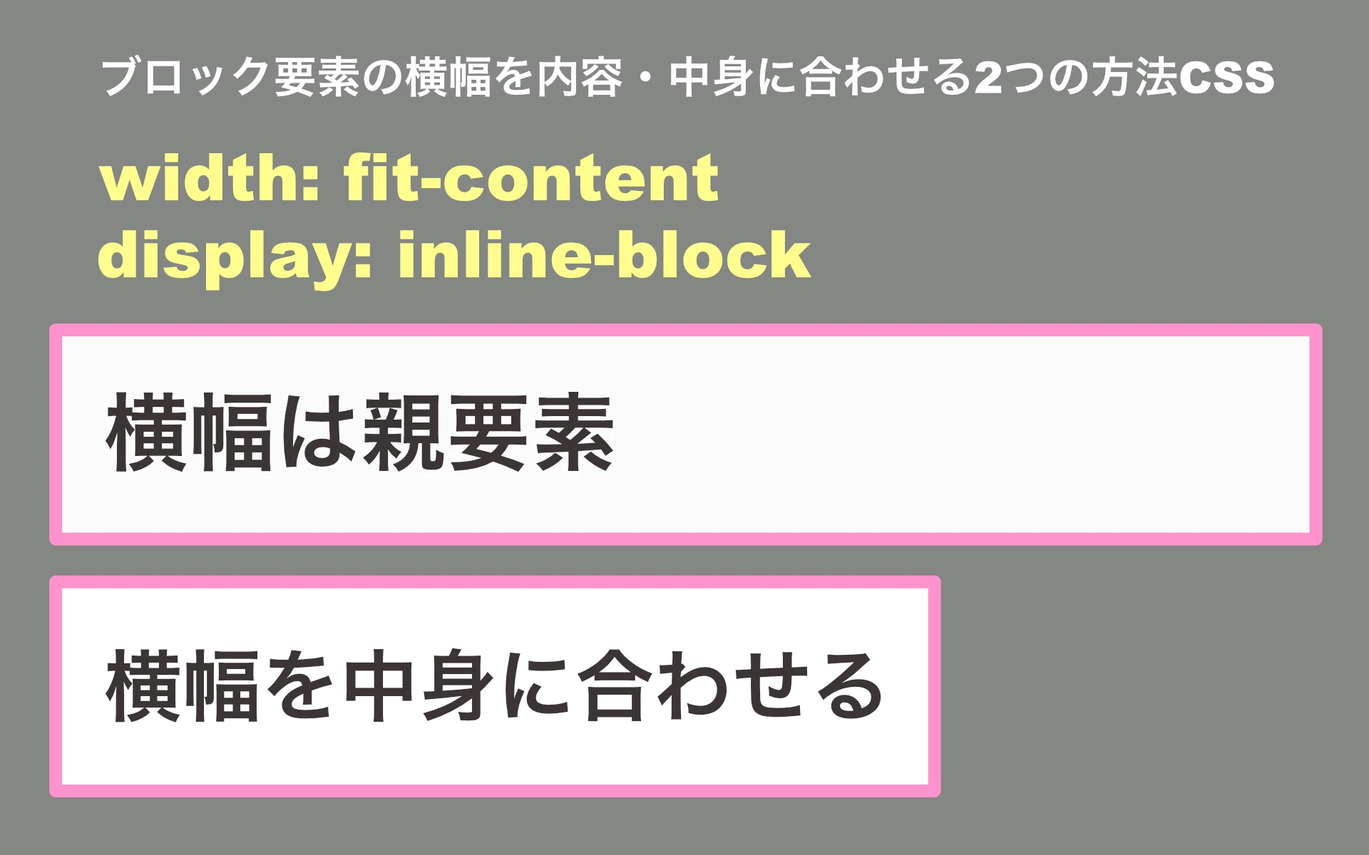 CSSで横幅を親要素に合わせるには？