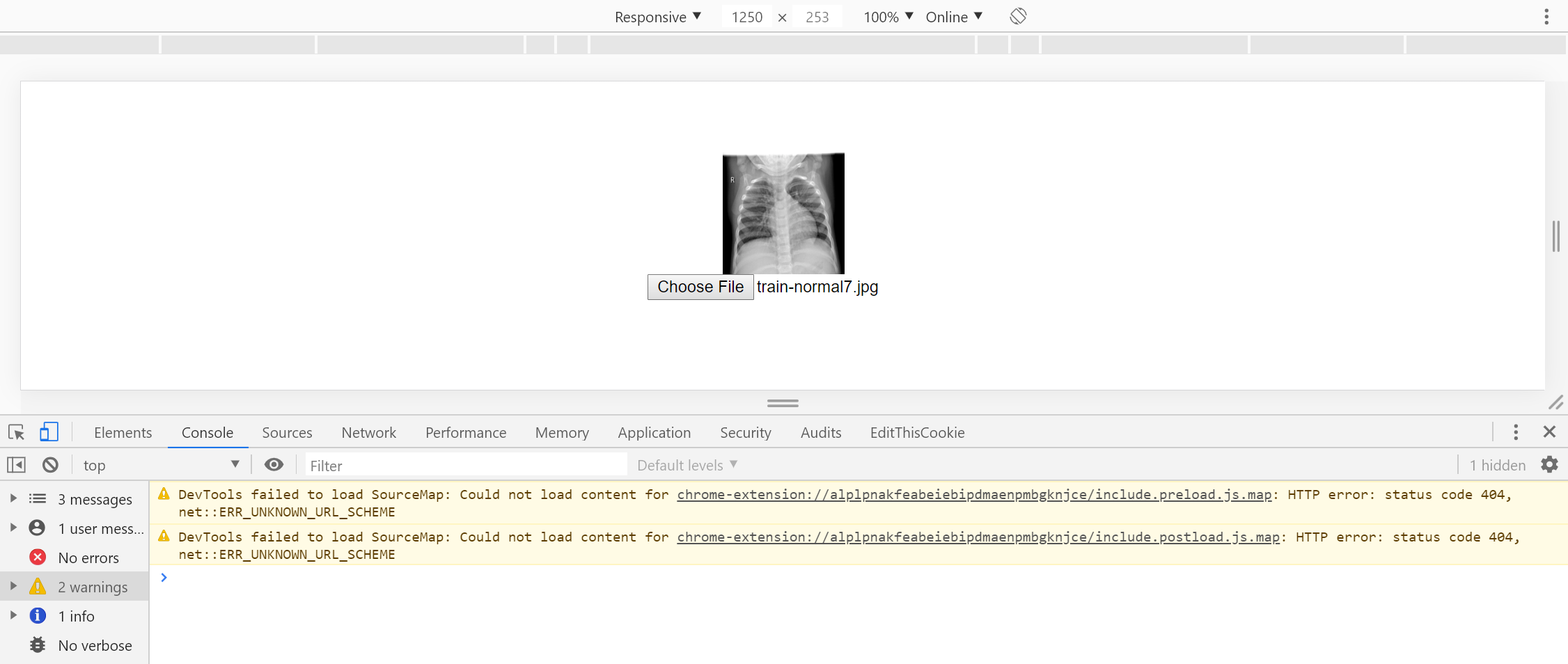 DevTools failed to load source map