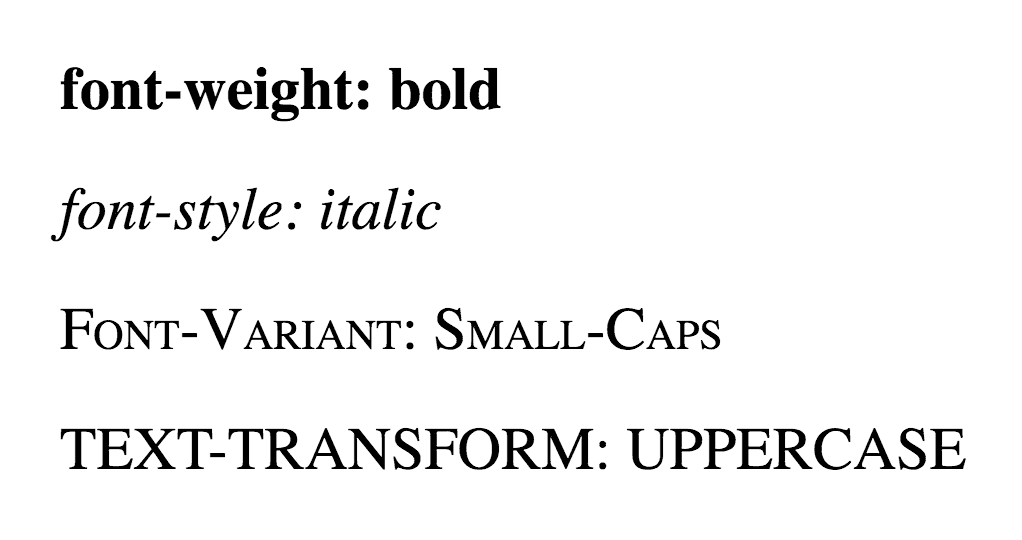 font-style css