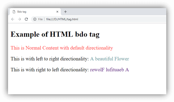 html bdoラベル