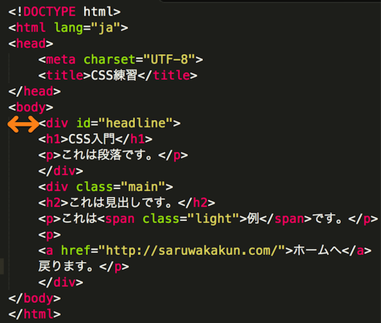 html CSSの例