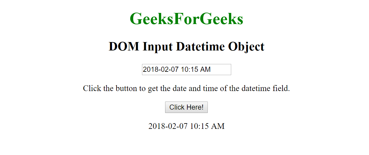 HTML DOM input オブジェクト - datetime