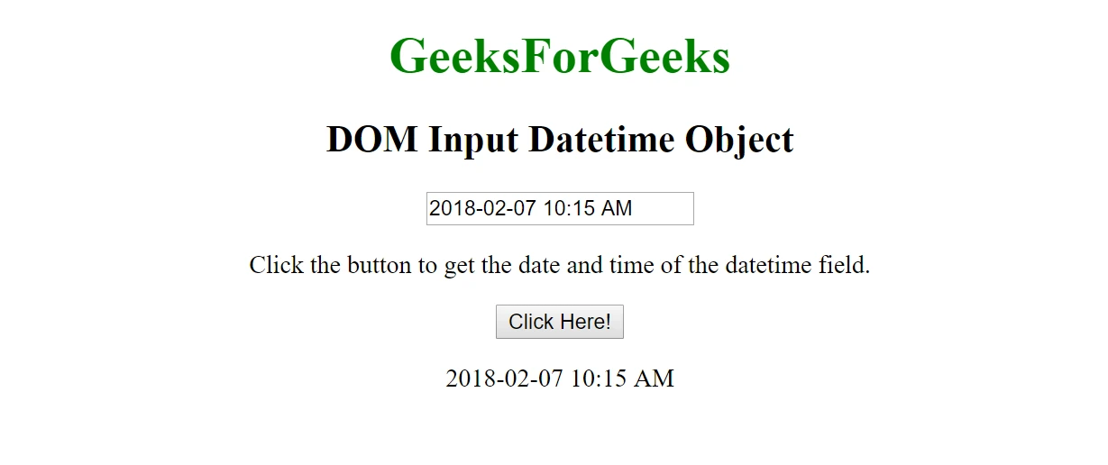 HTML DOM input オブジェクト - datetime