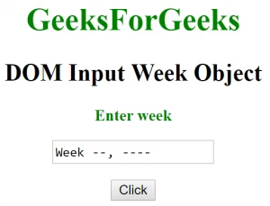 HTML DOM input オブジェクト - week