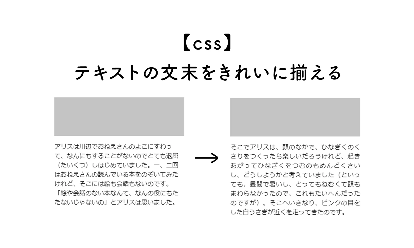 HTML でテキストを揃える方法は?