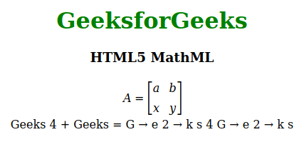 HTML5  MathML