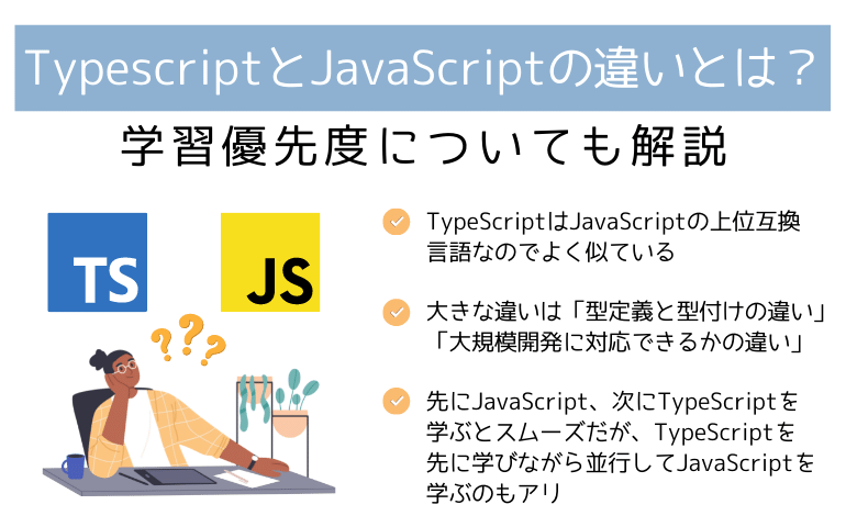 JavaScriptとTypeScriptの違いは何ですか？