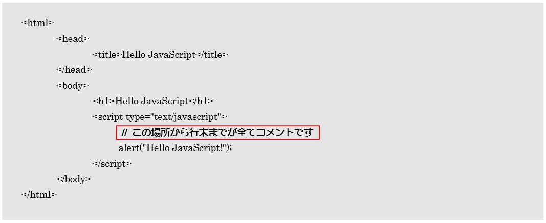 JavaScriptのコメントの書き方は？