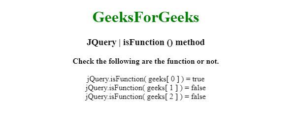 jQuery $.isFunction() メソッド