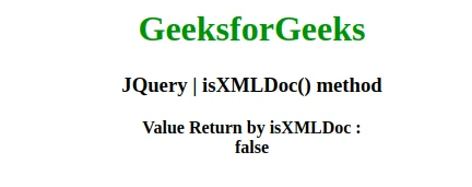 jQuery $.isXMLDoc() メソッド