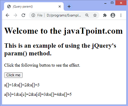 jQuery $.param() メソッド