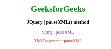 jQuery $.parseXML() メソッド