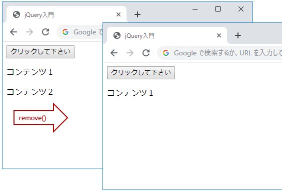 jQuery callbacks.remove() メソッド