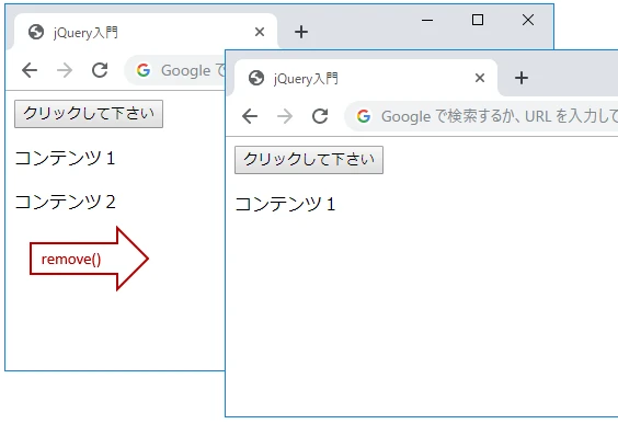 jQuery callbacks.remove() メソッド