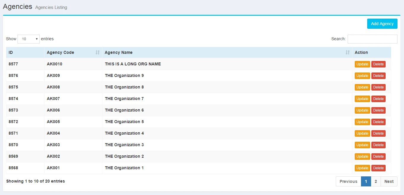 jQuery DataTables