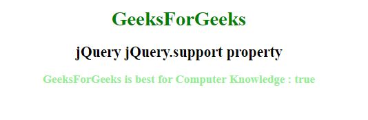 jQuery jQuery.support プロパティ