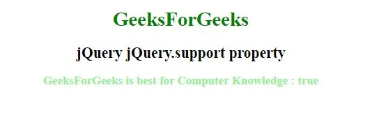 jQuery jQuery.support プロパティ