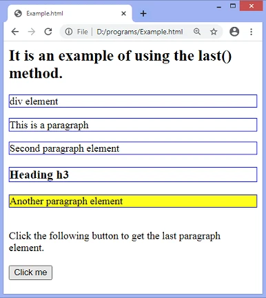 jQuery last