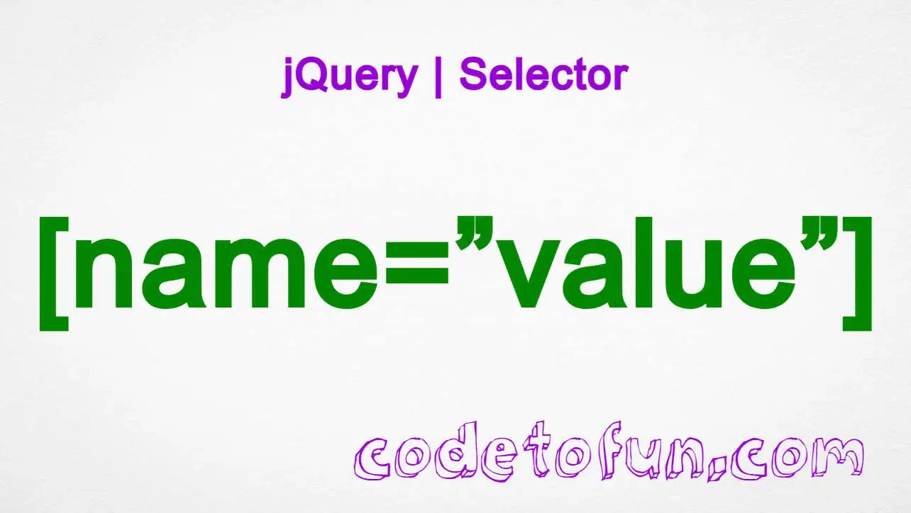 jQuery name value