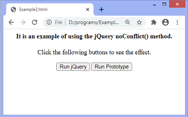 jQuery noConflict() メソッド