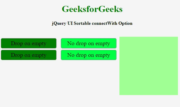 jQuery sortable connectWith