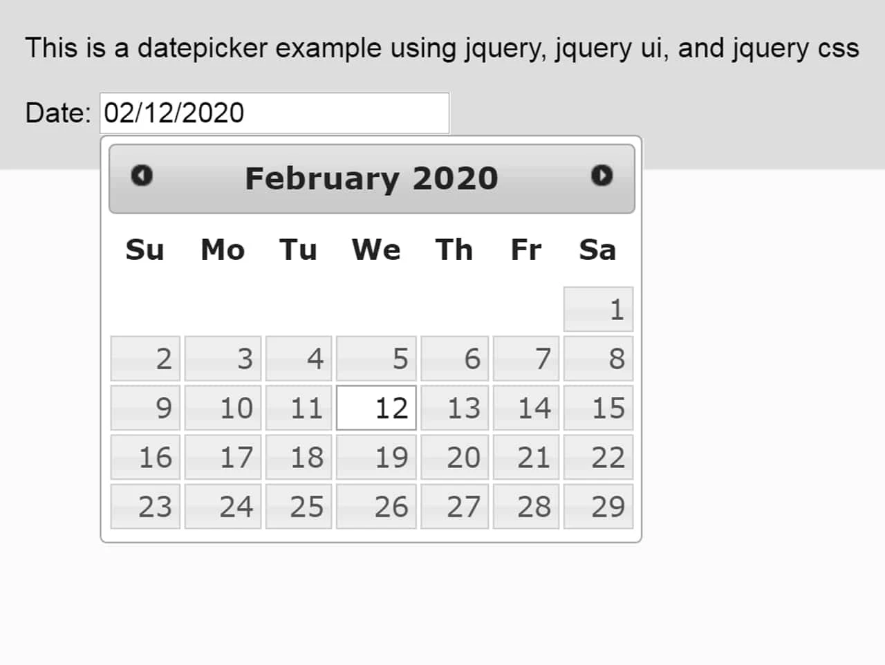 jquery ui datepicker default date