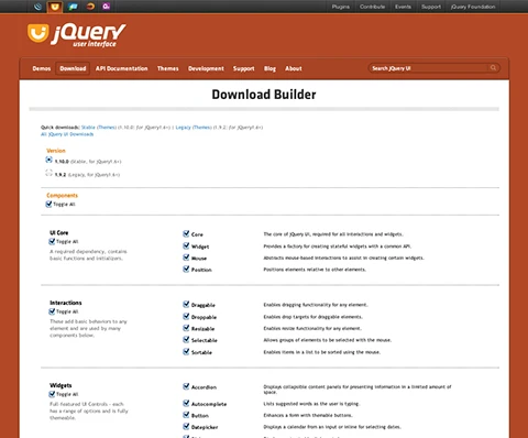 jquery ui options