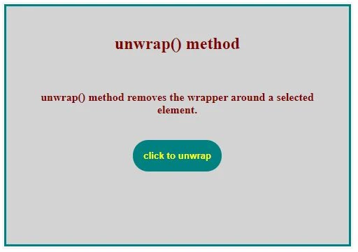 jQuery unwrap