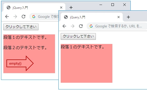 jQueryで子要素を削除するにはどうすればいいですか？