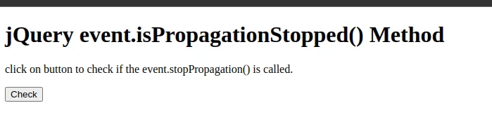 jQueryのevent.isPropagationStopped()メソッド