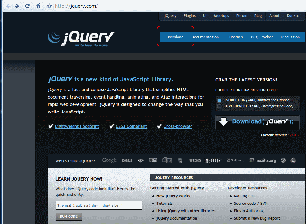 jQueryのインストール