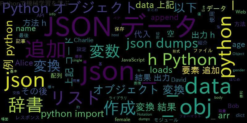 jsonデータ 追加 python