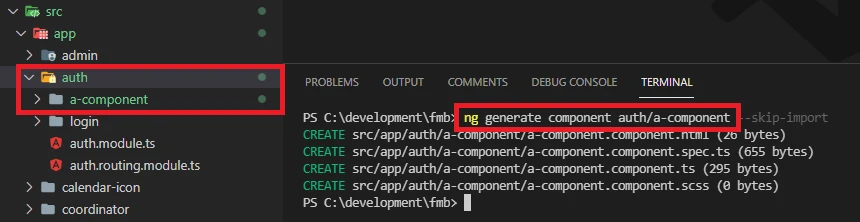 Ng generate component