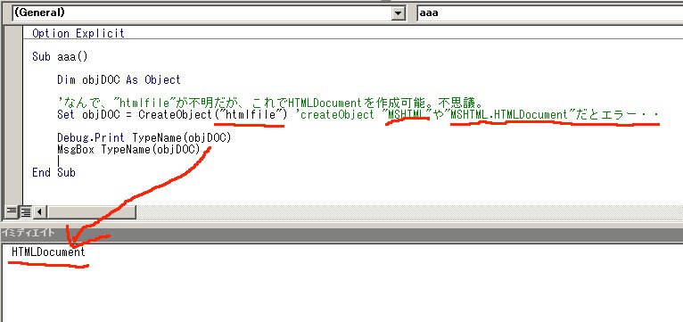 vba htmldocument