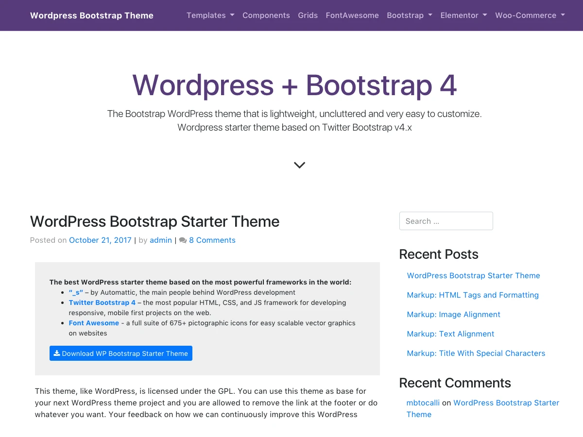 WordPress Bootstrap テーマ