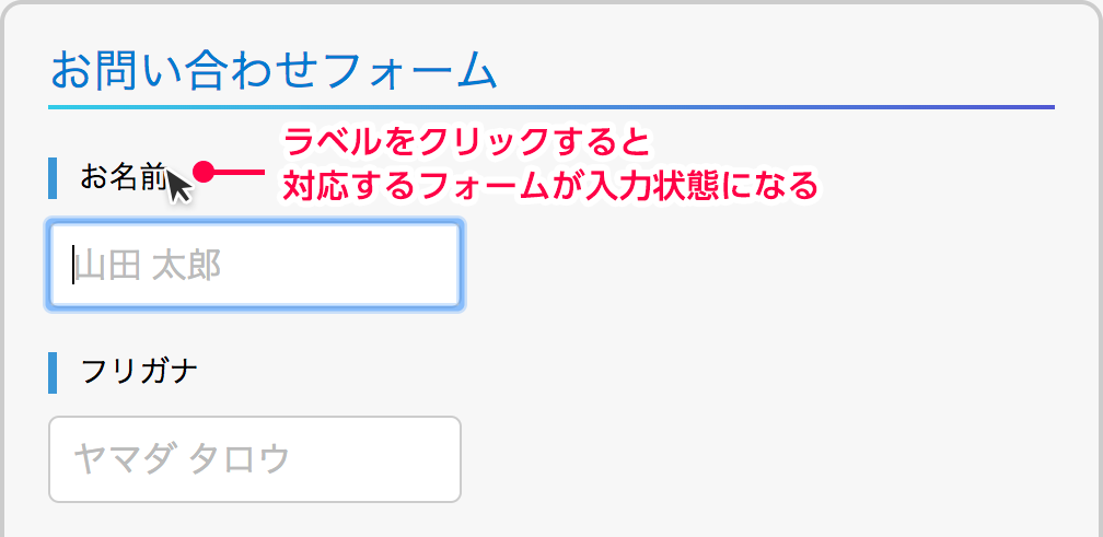 フォームのラベルとは何ですか？